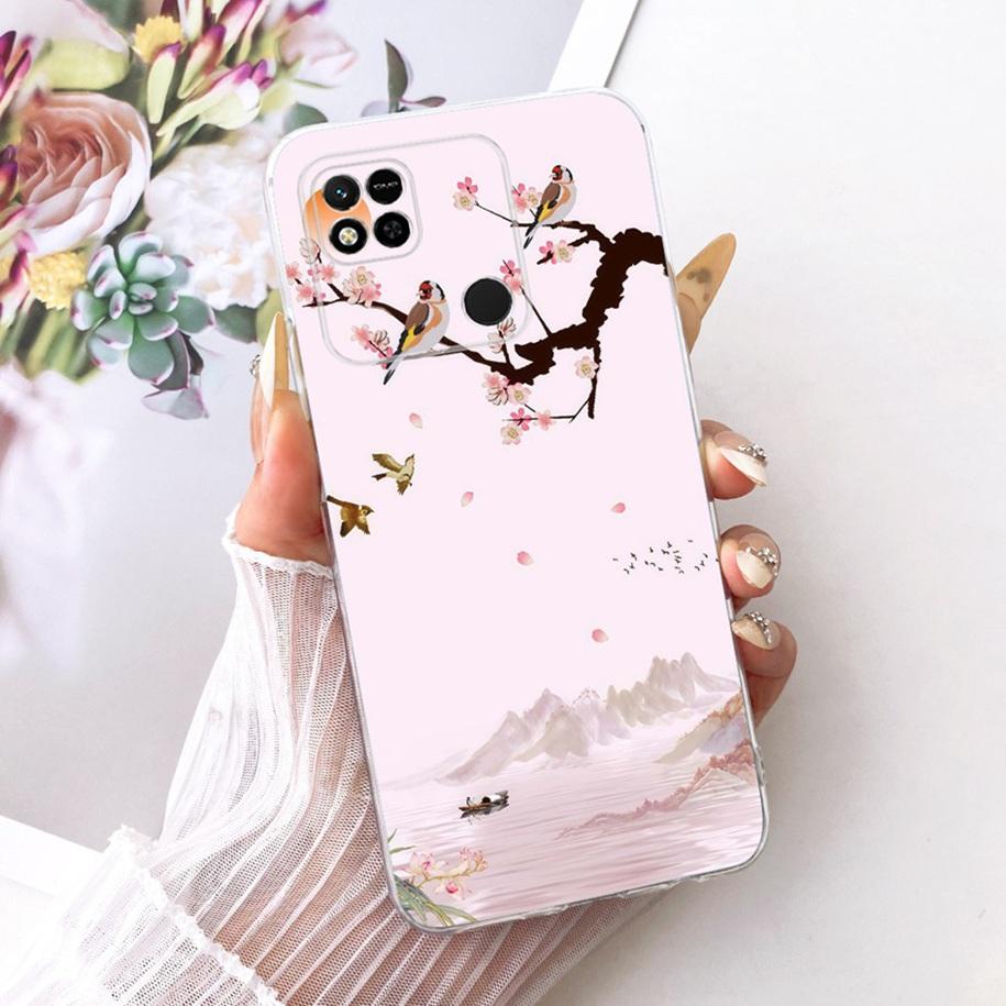 For Xiaomi Redmi 10A Case New Fashion Flower Cover Soft Clear Silicone Bumper Protective Shell For Xiaomi Redmi 10A Sport Fundas