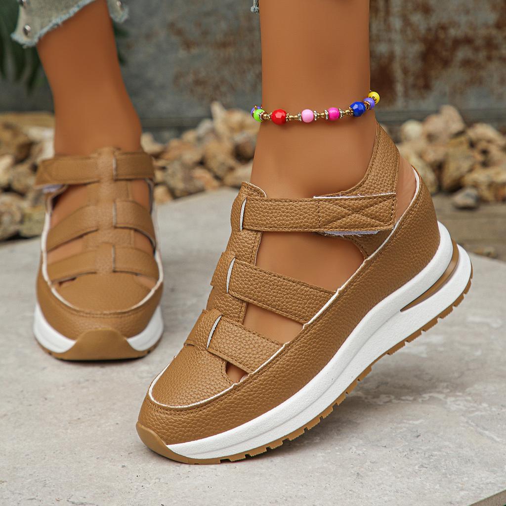 Ladies Shoes High Quality Buckle Strap Closed Toe Office Sandals