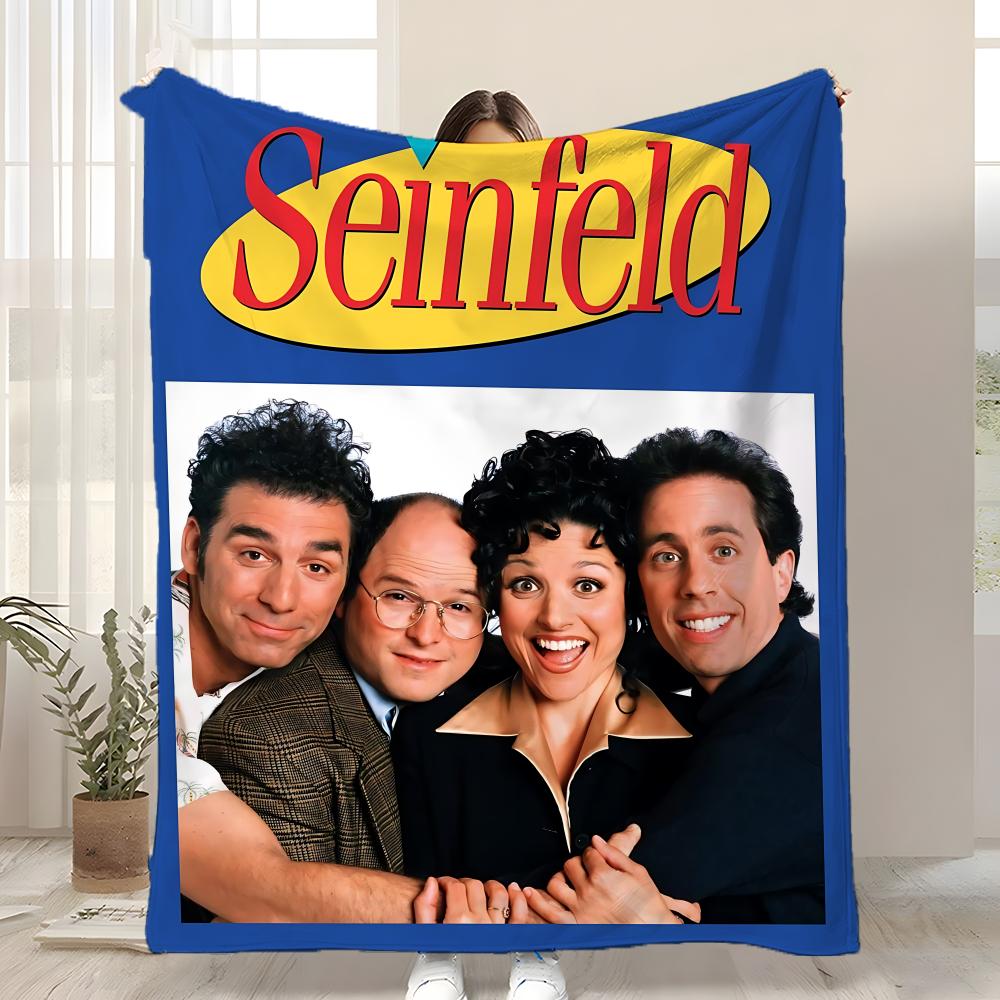 TV Seinfeld Throw Kid-Friendly Flannel Throw Blanket Soft Warm Anti-Static Washable All Season