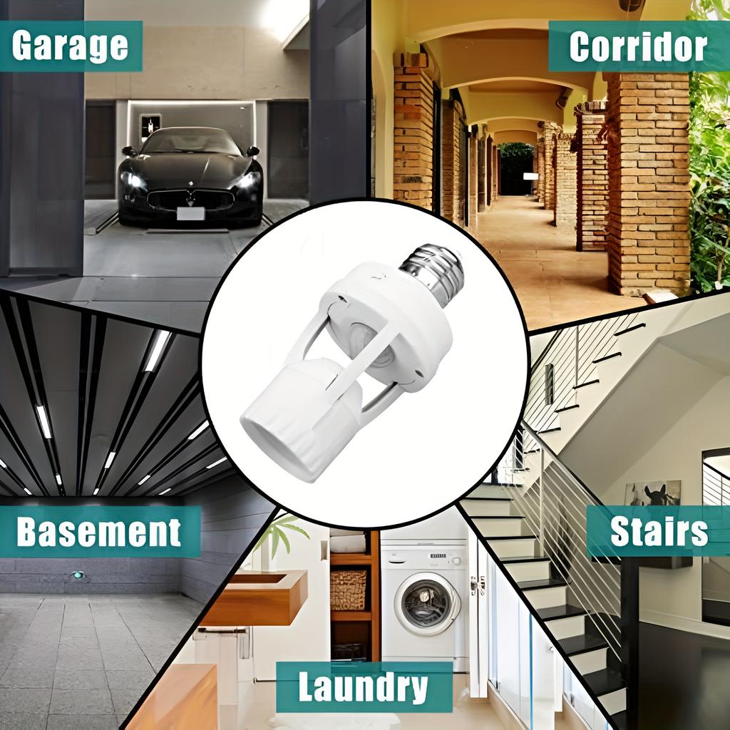 Датчик движения PIR, гнездо для светильника 85-265 В, регулируемое время задержки, инфракрасный датчик, E27, светодиодные ночные лампы, адаптер, автоматический выключатель