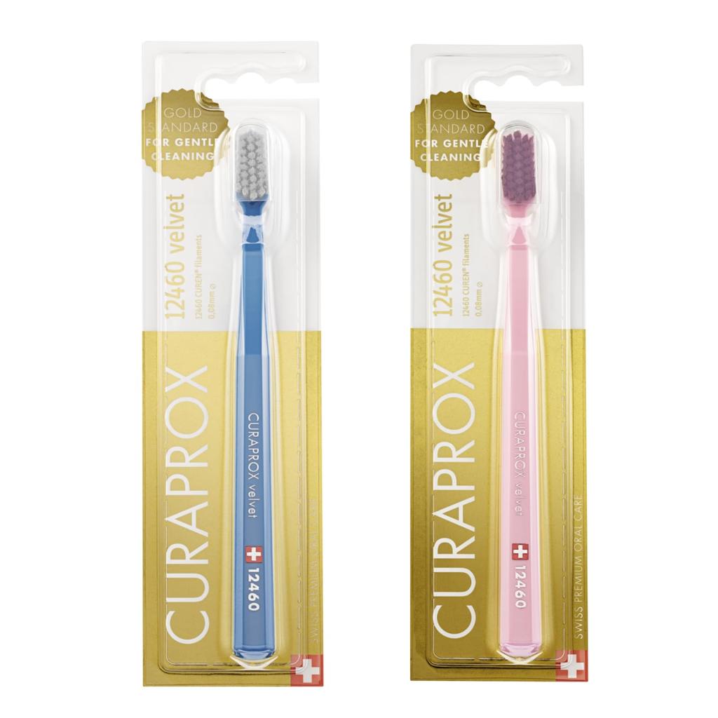 Curaprox Зубная щетка CS12460 Ассорти в блистерной упаковке Набор Вельвет, 12 460 щетинок, (Случайные цвета, 2)