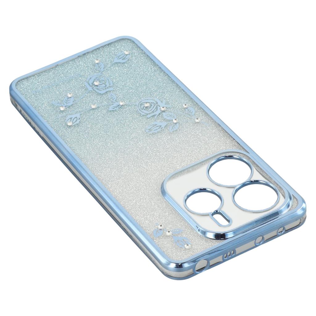 KADEM Для Xiaomi Redmi Note 14 4G (163,25 мм) Чехол с цветочным узором, градиентный чехол для телефона из ТПУ со шнурками