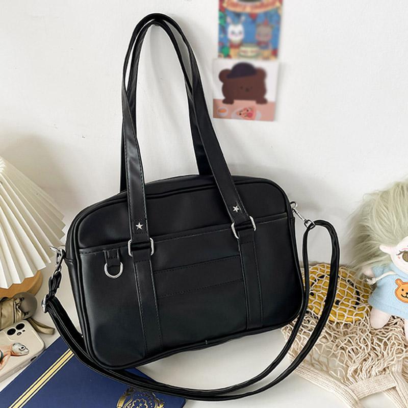 SCIONE Японская школьная сумка JK Uniform Bag из ПУ водонепроницаемая сумка через плечо вместительная студенческая сумка для поездок на работу однотонная сумка через плечо