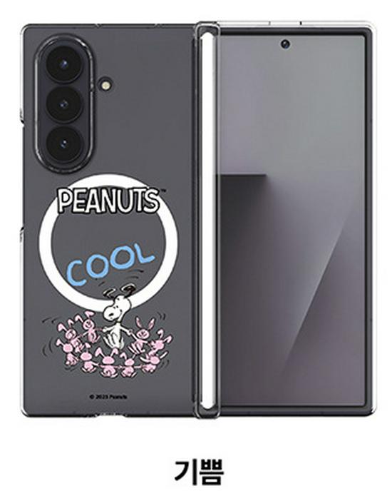 Snoopy & Charlie Cartoon Samsung Z Fold7 Clear Magnetic Phone Case