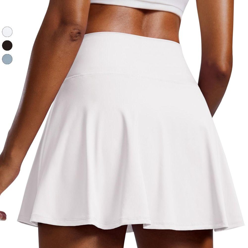 with Shorts Pockets Tennis Skirts Pleated High Waisted Skirts Fashion Golf Skorts Training
