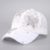 With Diamond Inlaid Women's Baseball Cap Adjustable Duckbill Hat Outdoor Sunshade Hat  Summer