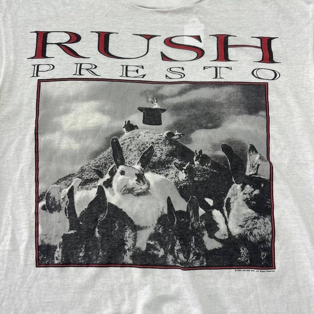 1990 Rush Rabit Presto North America Tour T Shirt Full Size S-5XL Unisex T-Shirt