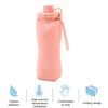 Складная бутылка для воды 600 мл, герметичная многоразовая портативная складная бутылка для воды, для кемпинга, езды на велосипеде, тренажерный зал, фитнес, спорт, путешествия, питьевая чашка