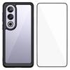 Для OnePlus Ace 3V 5G Чехол для телефона WANLONFENG Серия XC TPU Акриловая крышка с закаленным стеклом (Большое отверстие для линзы)