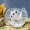Hamster Toilet Cage Box Bathroom Transparent Hamster Sand Bath Mouse Room Guinea Pig Cage Hamster Accessories Small Animals