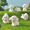 Micro-landscape Simulation Cute Teddy Dog Diy Handmade Keychain Accessories Doll House Decoration Desktop Small Ornaments