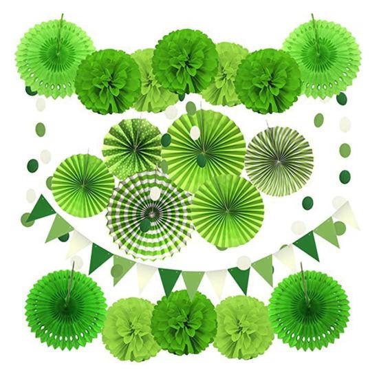 Набор украшений для вечеринки, красочные бумажные цветы, вееры, помпоны, баннеры, карнавал, день рождения, праздник, фиеста, украшения