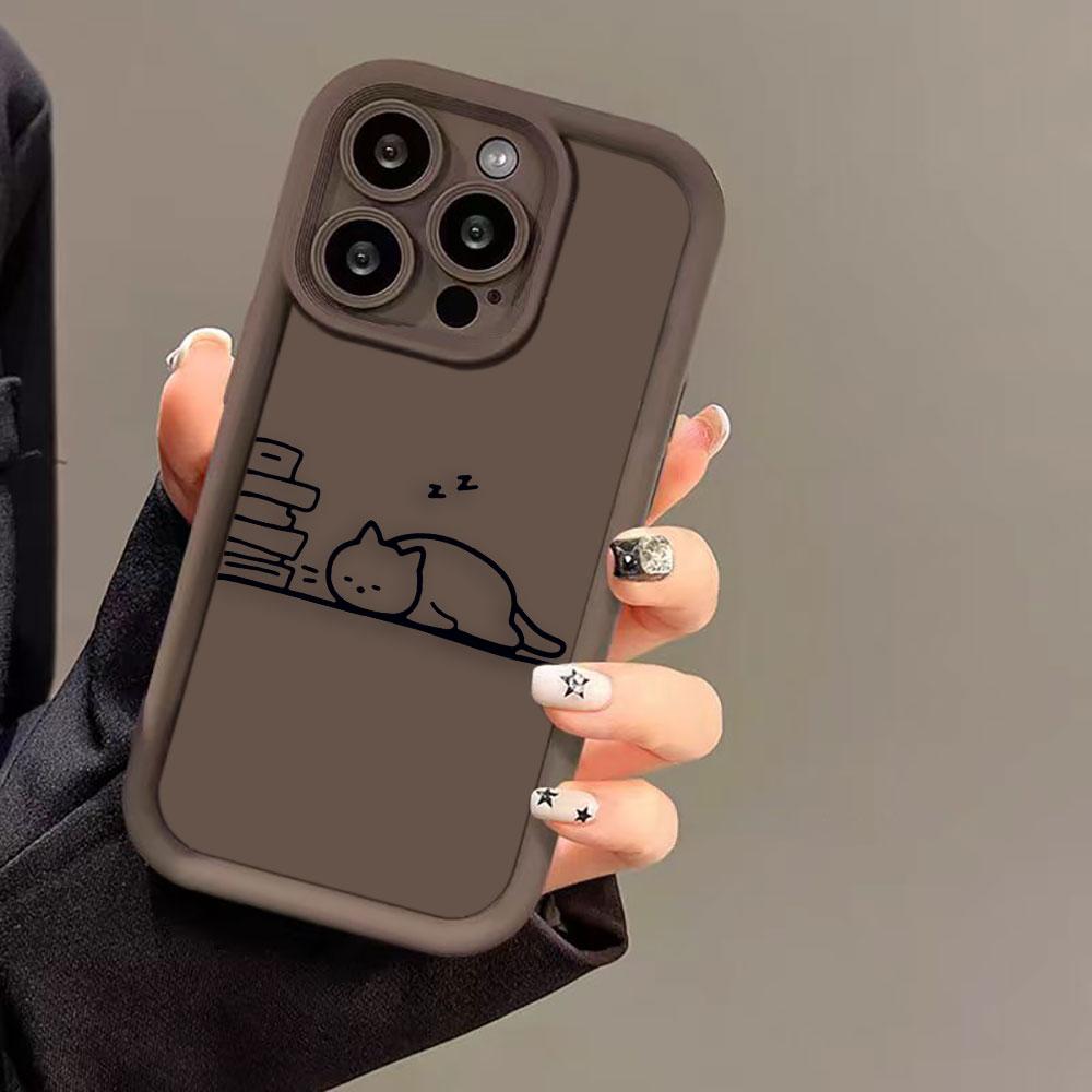 Забавный рисунок котенка Чехол для телефона для Redmi A1 NOTE 13 12 12S 11 11T 10 9 9S 8 PRO PLUS 4G 5G Ударопрочный силиконовый чехол Обложка Funda