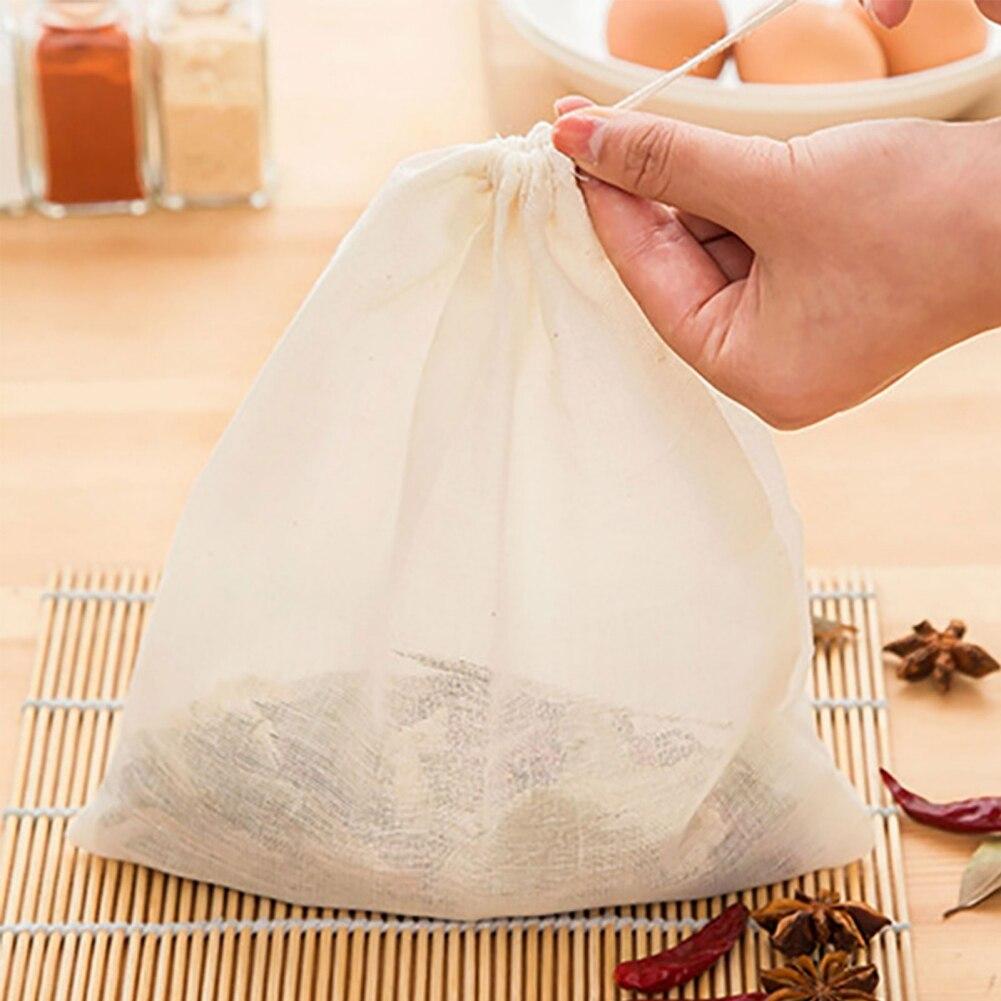 Reusable Cotton Food Filter Bag Soft Texture Filter Nut Milk Squeeze Juice