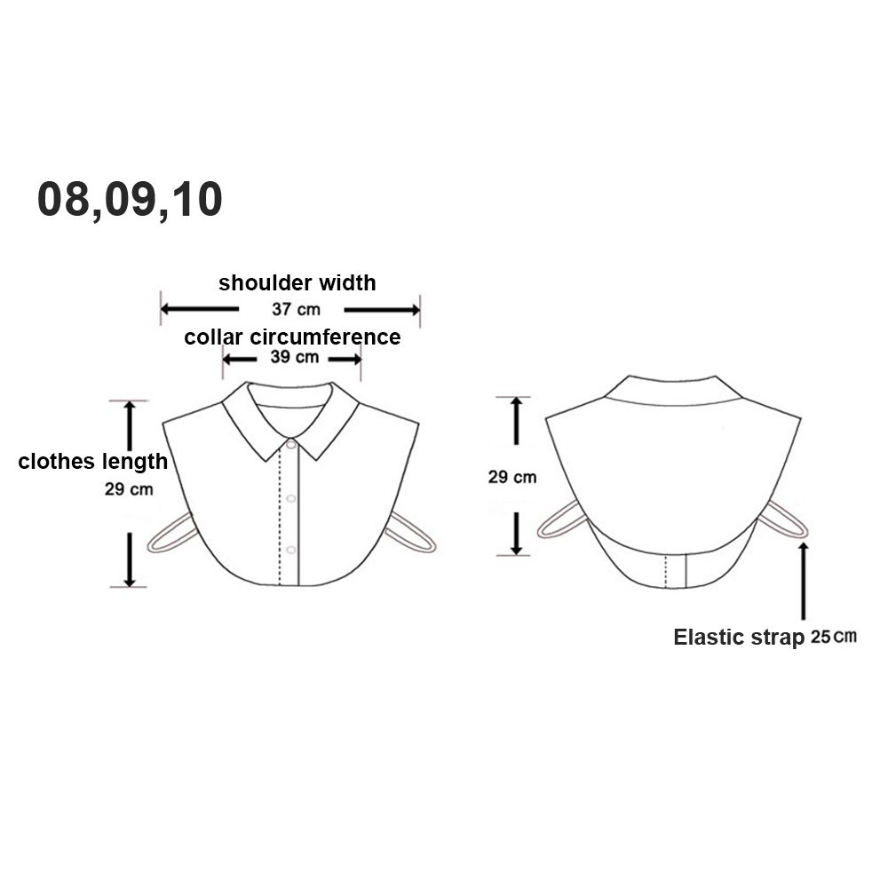 Women Vintage Detachable Solid Shirt False Collar Clothes Accessories Hollow Lace Fake Collar