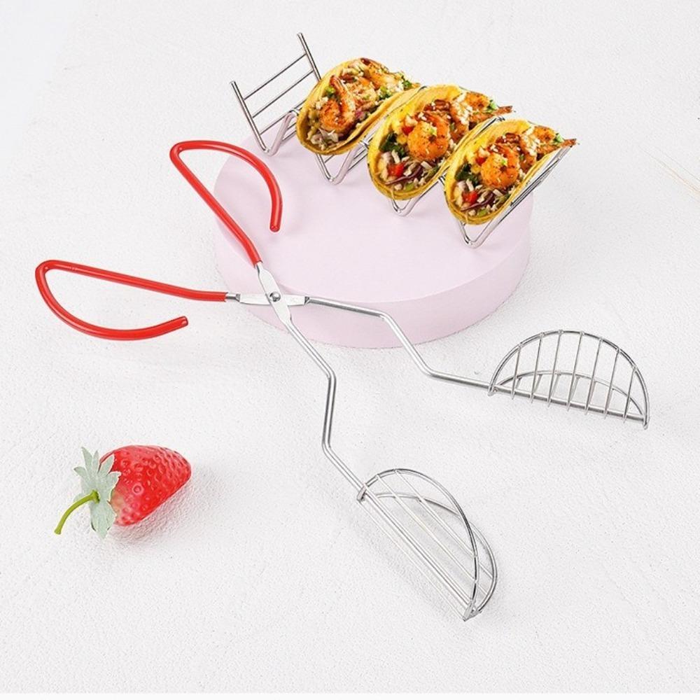 U-Shaped Taco Shell Tong Multi-purpose Press Shell Maker Tongs Tortilla Holders Kitchen Utensils