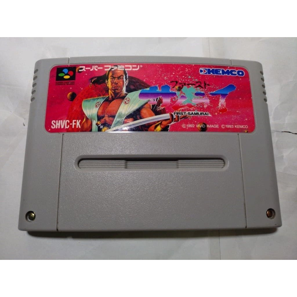 Used First Samurai SFC SNES Super Famicom SHVC-FK tested working Nintendo Action Kemco NTSC-J Super Nintendo Cartridge