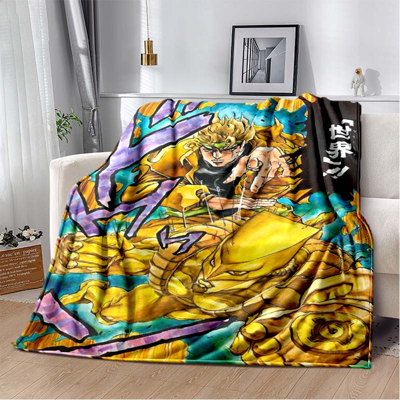 3D Мультяшное Аниме J-JoJo's Bizarre Adventure Печатное Одеяло Домашнее Покрытие для Дивана Кровати Гостиная Спальня Декор Теплое Мягкое Одеяло