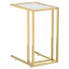 VidaXL Table d'appoint ordinateur Transparent 50 x 35 x 65 cm Verre trempé