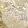 Princess Style Bedding Set Four-piece Set Breathable Comfortable Washed Sheets Quilt Cover Pillowcase