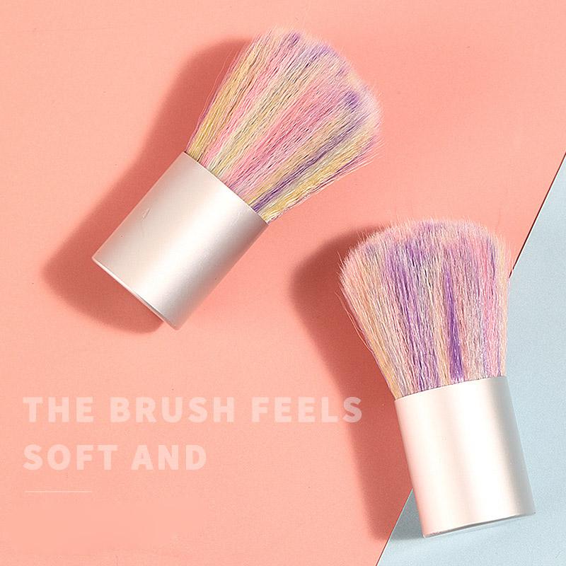 Кисть для пыли для ногтей Красочная щетка для цвета волос Кисть для рассыпчатой ​​пудры для волос Маникюрный инструмент Щетка для чистки ногтей с короткой ручкой