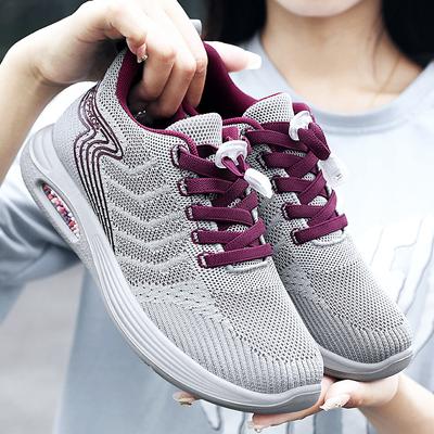 Женские кроссовки, сетчатые кроссовки, женская спортивная обувь для прогулок и танцев, уличная дышащая обувь на воздушной подушке, кроссовки на шнуровке