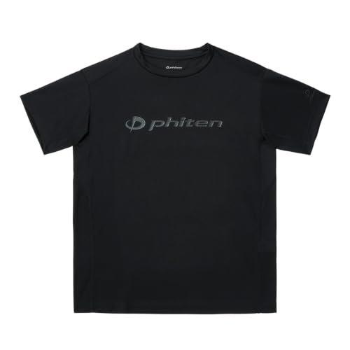 Phiten Metax RAKU Cool Touch Dry Sport T-Shirt Short Sleeve Logo Black XO Size
