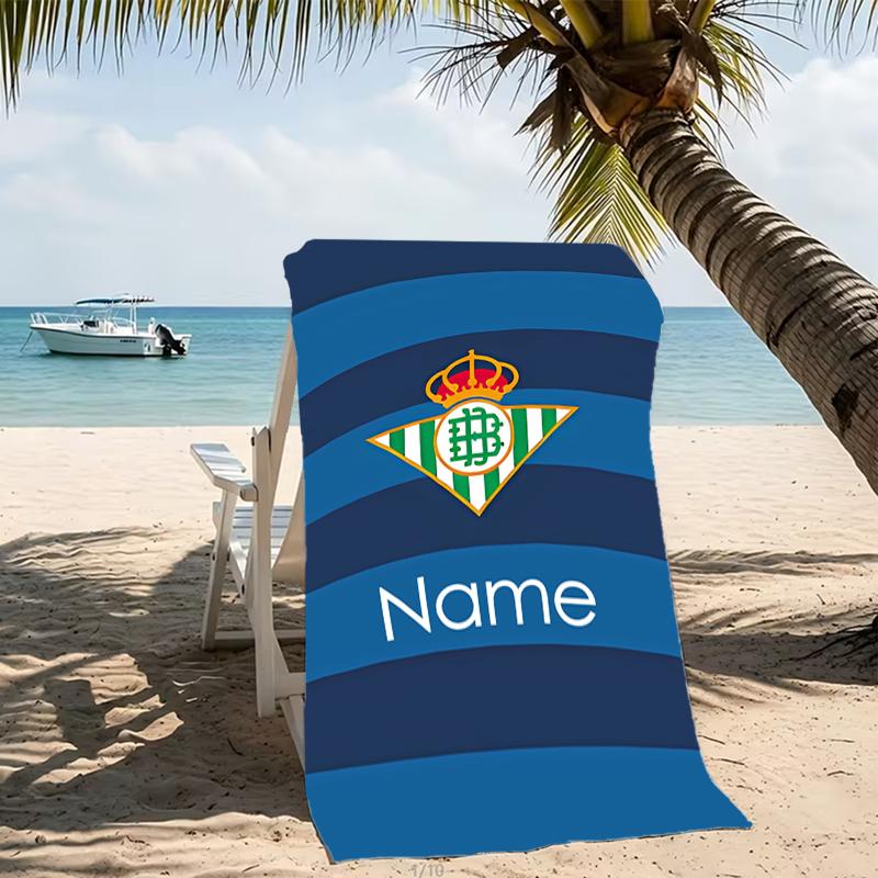 Customizable personalized beach towels Real Betis Balompié themed designs.Suitable for the beach, yoga, sports;ideal as beach accessories