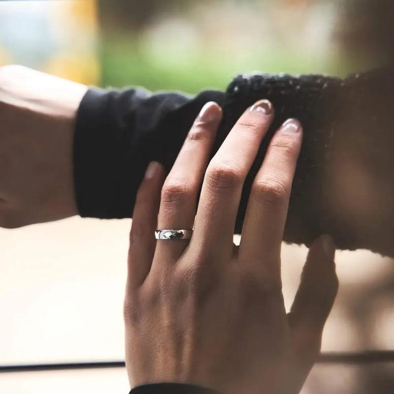 Кольцо Trumium 2/4/6 мм из стерлингового серебра 925 пробы, полированное, простое, куполообразное, обручальное кольцо, комфорт, дропшиппинг