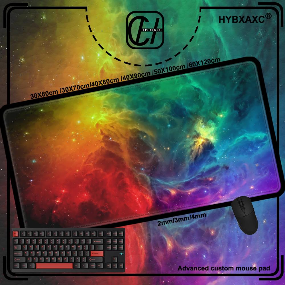 Игровой коврик для мыши Space Computer Gaming Большой коврик для мыши xmm Нескользящий Туманность Ковер для ноутбука Галактика HD Печать Настольный коврик Коврик для мыши