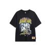 Li Ning Badfive Letter Print Comfortable Loose Round Neck Short Sleeve T-Shirt Men Tops Black AHSU417-1
