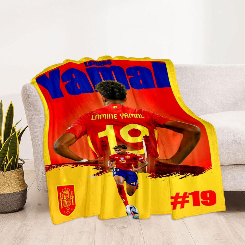 Lamine Yamal's Victory World Cup Final Blanket Warmthful Decor Suitable for Seaside Bed Bedding for All Occasions Playful Design