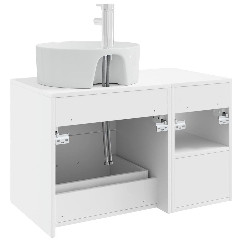 Bathroom Furniture Set 2 pcs White Particleboard