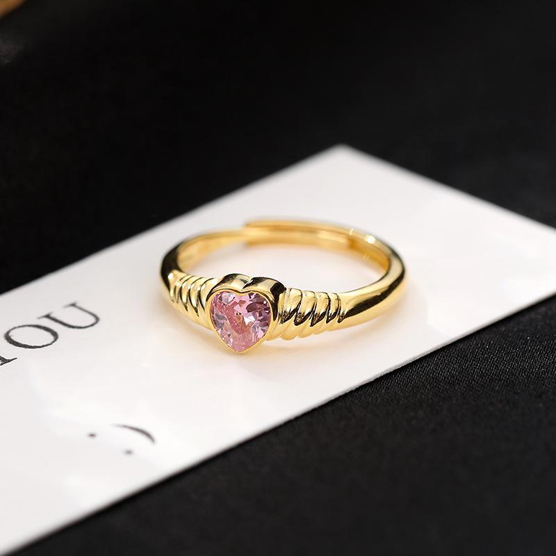 Кольцо Banyan Tree S925 Silver с цирконием в форме сердца — женский, милый и стильный модный стиль