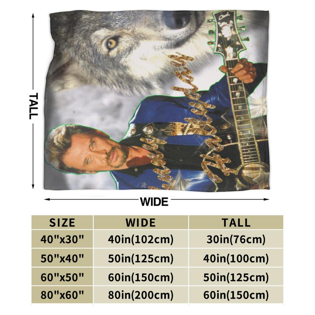 Johnny Hallyday  Blanket Quality Warm  Bedding Throws Winter Girls Boys Couch Chair Sofa Bed Fluffy Bedspread