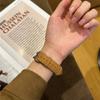 Модный замшевый кожаный ремешок в стиле панк для Apple Watch Series 9, 8, 7, 6, ремешок с пряжкой для Iwatch Ultra 2, 4, 5, 6se, браслет 41, 45 мм, 49 мм, 40, 44 мм, ремешок