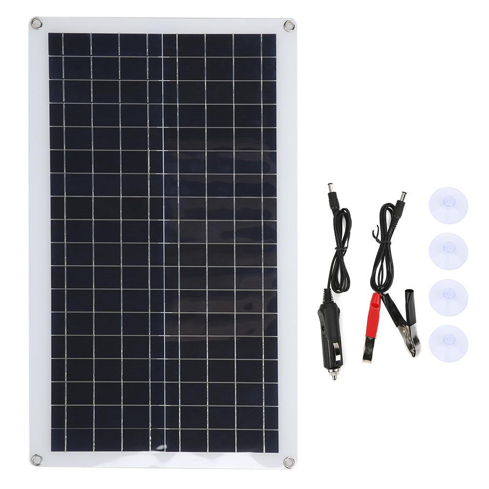 40W Ultra‑Thin Polycrystalline Solar Panel Dual USB Port Charging for Mobile Phone MP3
