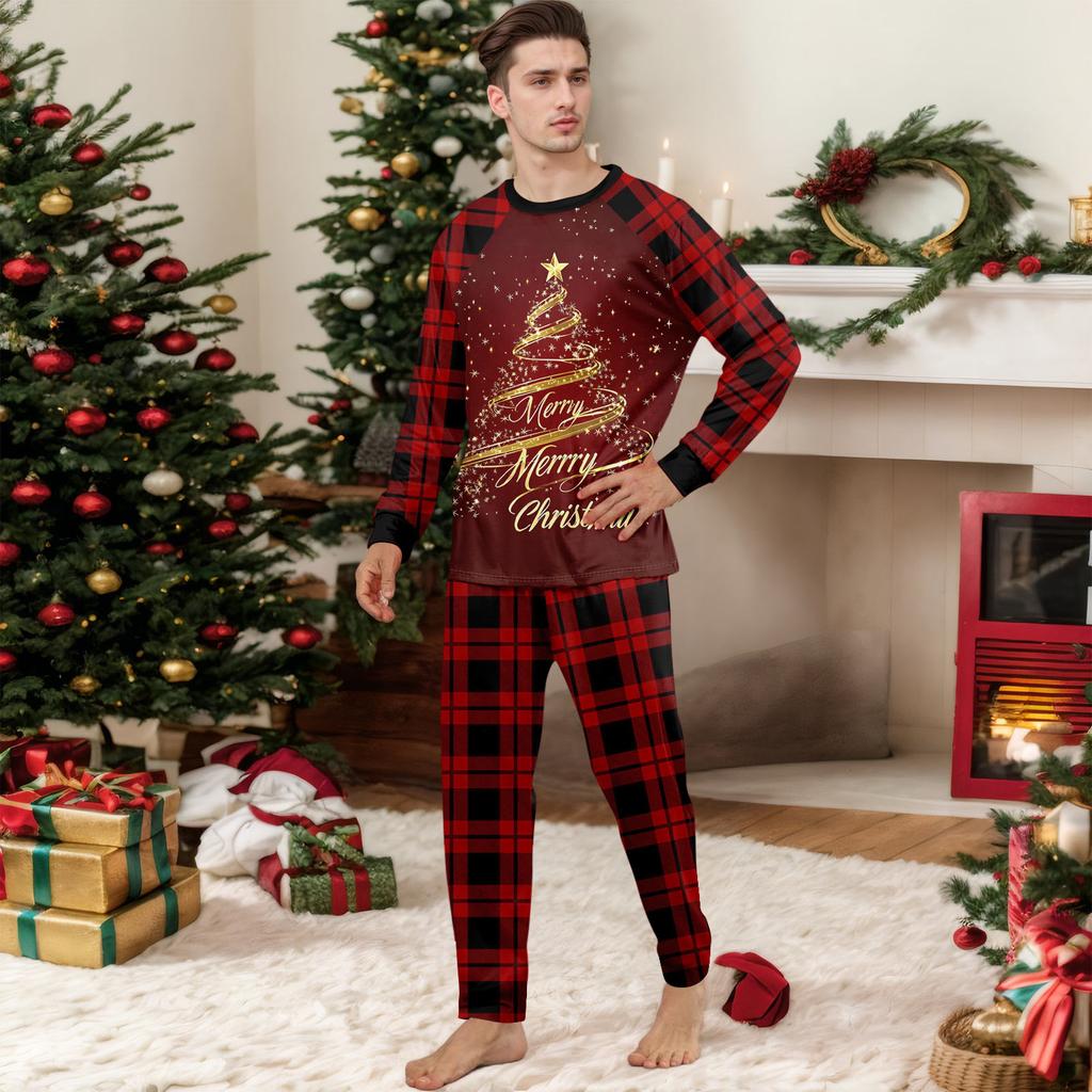 Принт Милый Семейный Комплект Пижамы, Домашняя Одежда, Семейный Комплект Топ с Длинным Рукавом и Брюки