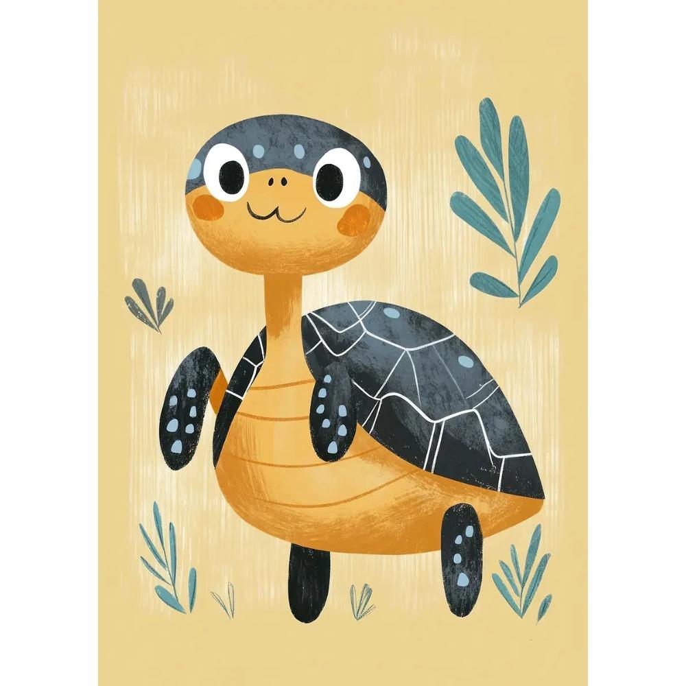 Милые улыбающиеся мультяшные дельфин корова сова единорог постеры выразительные глаза принты холст живопись настенная картина декор для дома детской комнаты