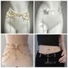 Waist Accessory Floral Belly Chain Elegant Body Jewelry Fashion Hip Chain  Women
