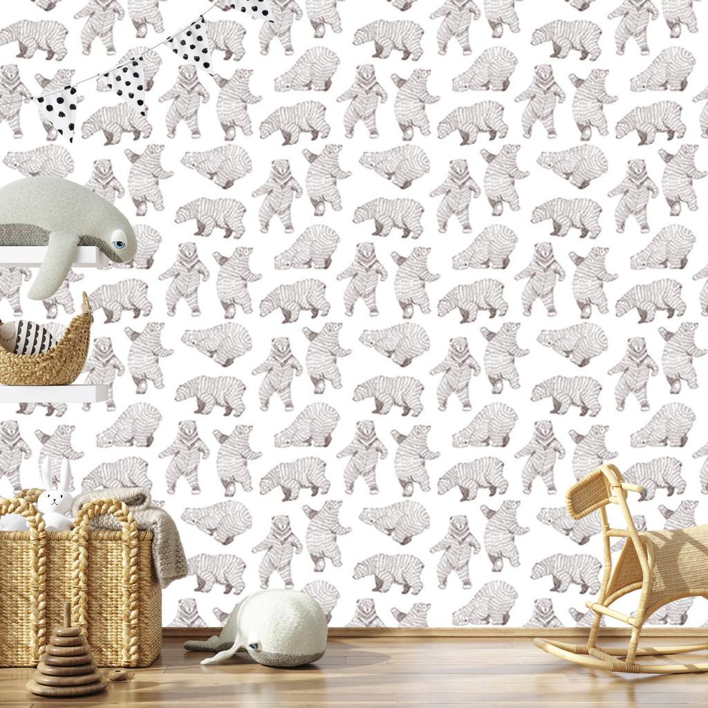 Funny Teddy Bears Wallpaper for Living Room and Bedroom 50x1000