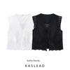 Kaslead New Arrival Women's Clothing Fashion Style Stylish Simple and Versatile Embroider Tops 0881017