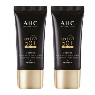 AHC Masters Aqua Rich Солнцезащитный крем SPF50+ PA++++ Увлажняющий ежедневный солнцезащитный крем Двойная упаковка 30 мл x2