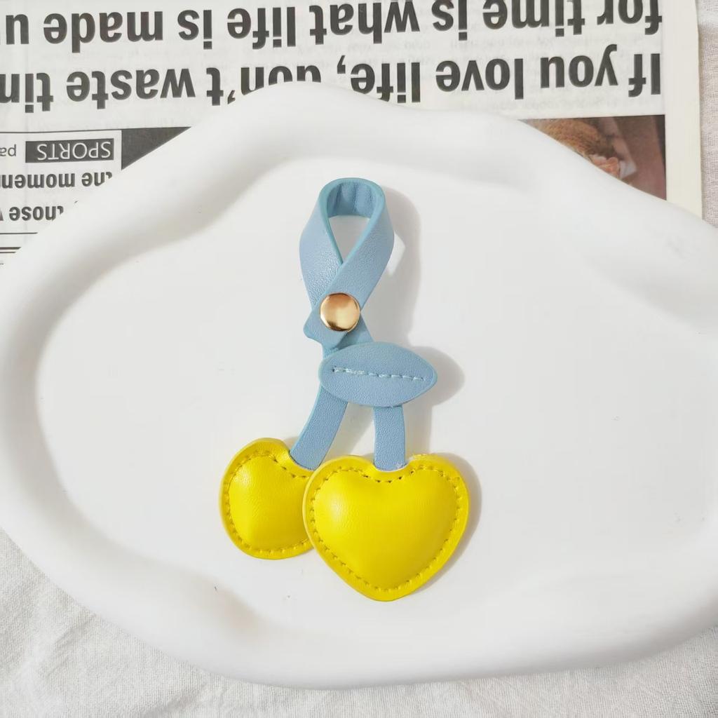 1/3 шт. Брелок-вишня из ПУ-кожи - Имитация фруктового сердца, подвеска, DIY, украшение для сумки, подвеска, милый брелок, аксессуары