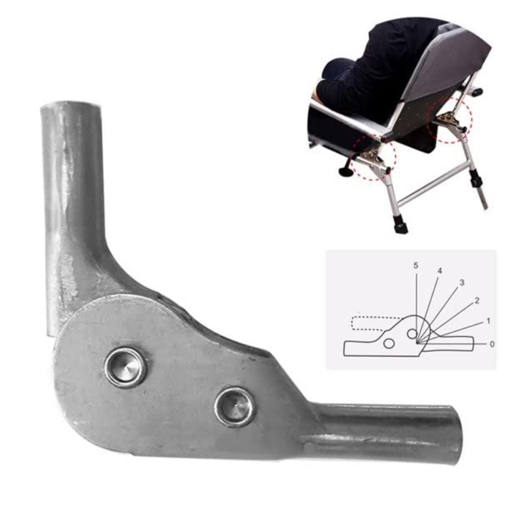 Silver 5 Level Folding Door Hinge Jig Steel Chair Angle Adjuster Steel Ratchet Accessory Worker