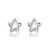 S925 Silver Star Stud Earrings for Women - Simple Korean Style Christmas Gift
