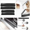 4x Carbon Fiber Car Door Plate Sill Scuff Cover Anti-Scratch Stickers black