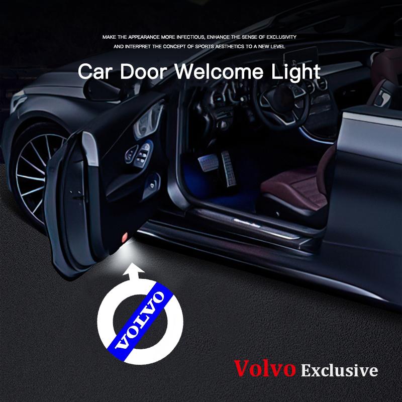 2PCS HD Car Door Welcome Lights For Volvo XC90 V90 V60 XC60 V40 S80 S60 S90 C40 XC40 V70 XC70 C30 C70 EX90 Rdesign