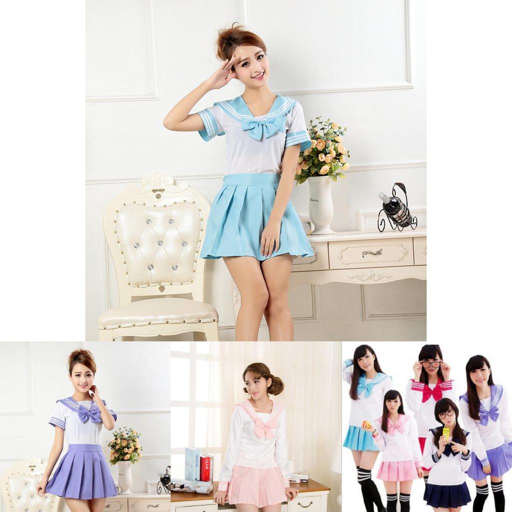 Очаровательный наряд японской школьницы, костюм для косплея, комплект с отложным воротником