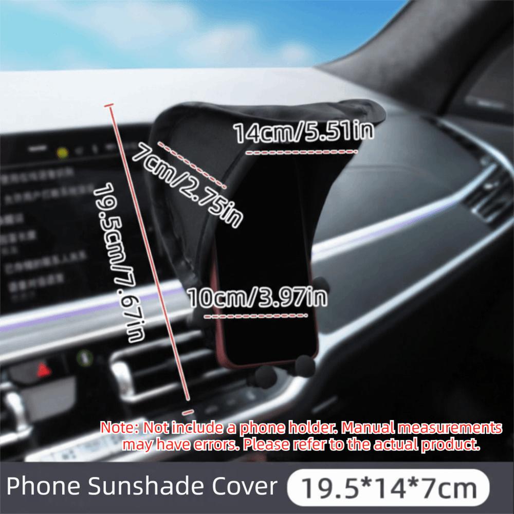 Adjustable Angle Phone Umbrella Silver-Coated Fabric Car Phone Holder Motorcycle Accessory